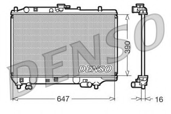 DRM44006 DENSO Cooling System Radiator, engine cooling