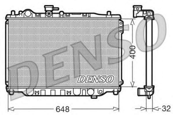 DRM44007 DENSO Radiator, engine cooling