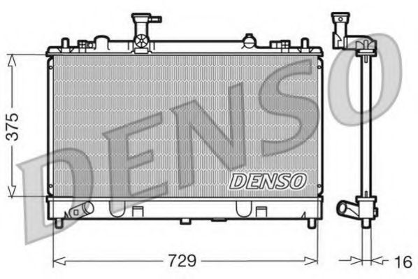DRM44011 DENSO Cooling System Radiator, engine cooling