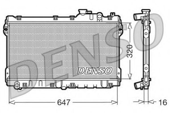 DRM44015 DENSO Cooling System Radiator, engine cooling
