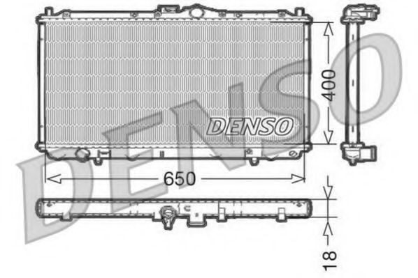 DRM45010 DENSO Cooling System Radiator, engine cooling