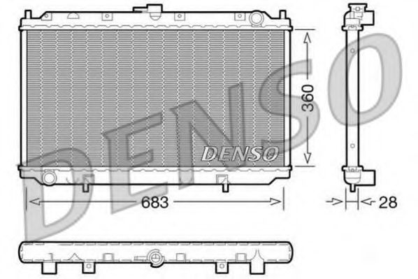 DRM46010 DENSO Cooling System Radiator, engine cooling