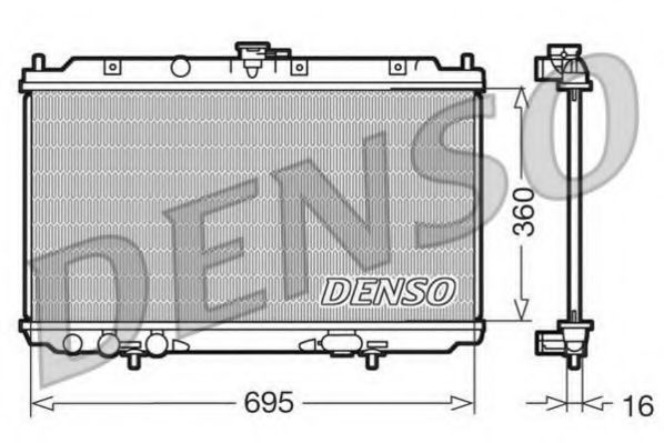 DRM46012 DENSO Cooling System Radiator, engine cooling