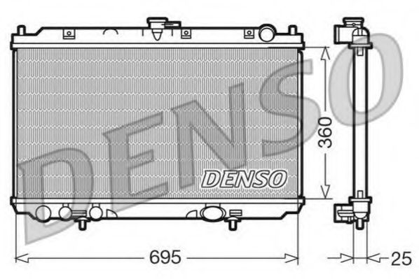 DRM46014 DENSO Cooling System Radiator, engine cooling
