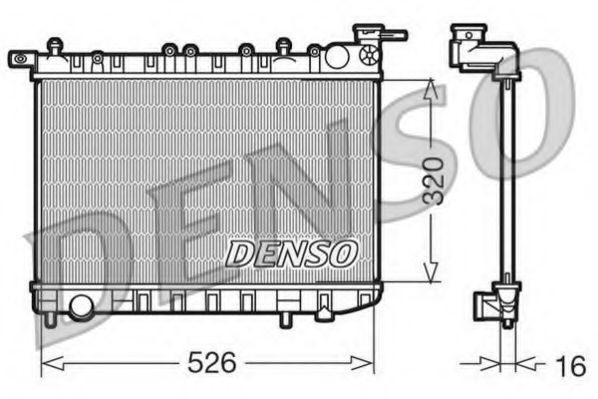 DRM46015 DENSO Cooling System Radiator, engine cooling