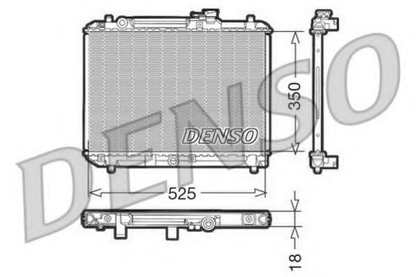 DRM47001 DENSO Cooling System Radiator, engine cooling
