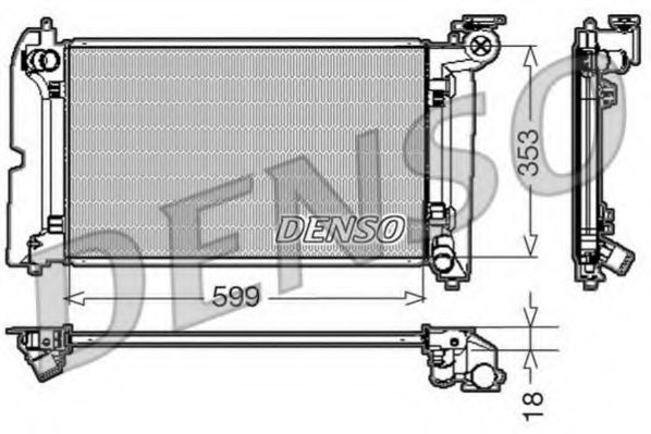DRM50010 DENSO Cooling System Radiator, engine cooling