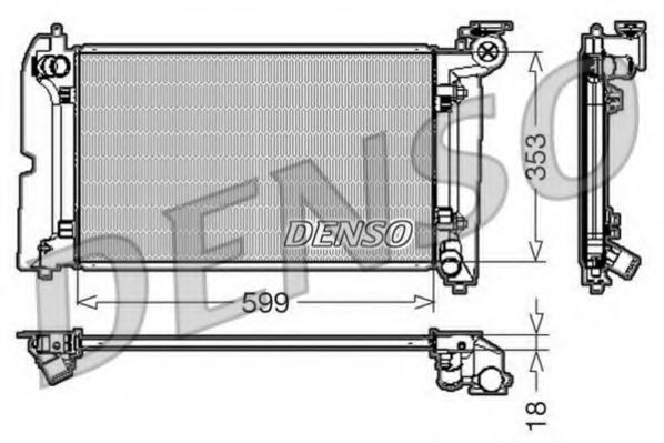 DRM50011 DENSO Cooling System Radiator, engine cooling