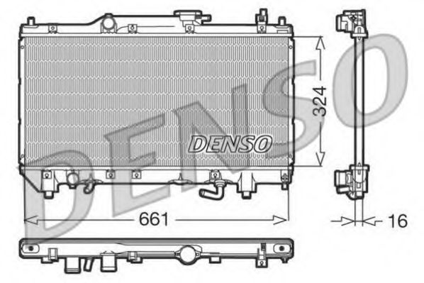 DRM50017 DENSO Cooling System Radiator, engine cooling