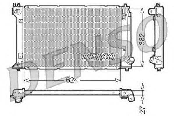 DRM50019 DENSO Cooling System Radiator, engine cooling
