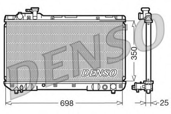 DRM50020 DENSO Cooling System Radiator, engine cooling