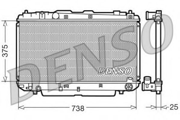 DRM50021 DENSO Cooling System Radiator, engine cooling