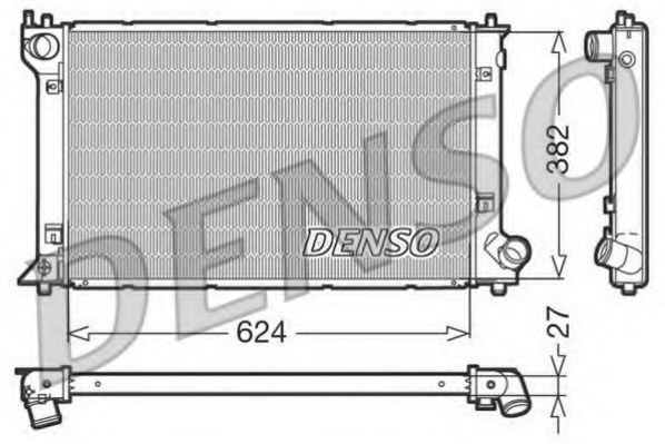 DRM50027 DENSO Cooling System Radiator, engine cooling