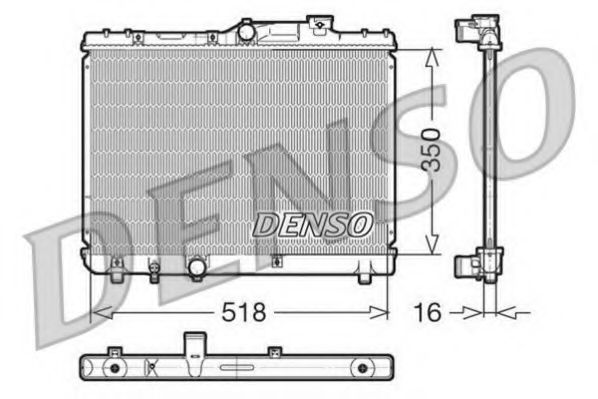 DRM50029 DENSO Cooling System Radiator, engine cooling