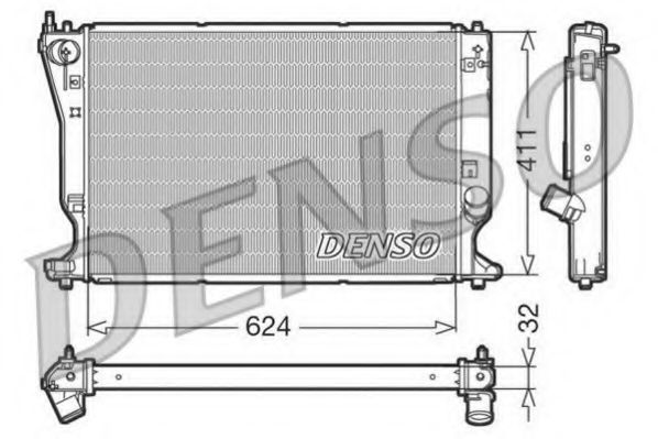 DRM50032 DENSO Cooling System Radiator, engine cooling