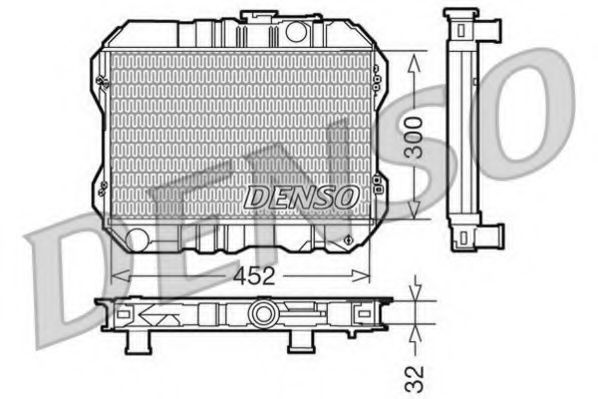 DRM50200 DENSO Радиатор, охлаждение двигателя