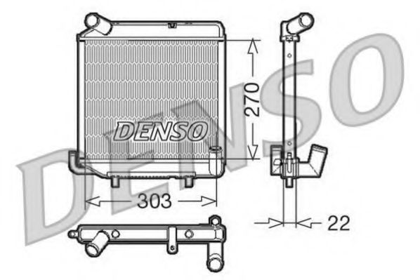 DRM99003 DENSO Cooling System Radiator, engine cooling