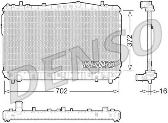 DRM08004 DENSO Cooling System Radiator, engine cooling
