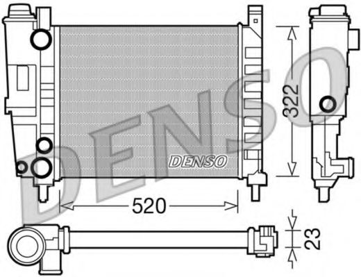 DRM09144 DENSO Cooling System Radiator, engine cooling