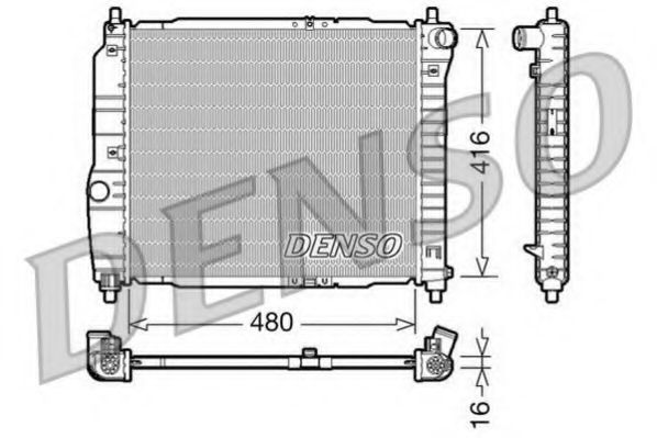 DRM15003 DENSO Cooling System Radiator, engine cooling