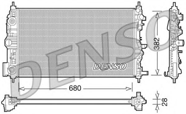 DRM15006 DENSO Cooling System Radiator, engine cooling