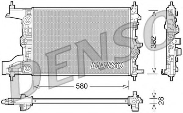 DRM20097 DENSO Cooling System Radiator, engine cooling
