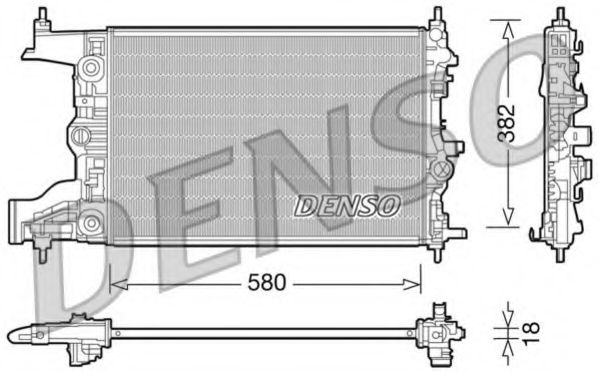 DRM20099 DENSO Cooling System Radiator, engine cooling