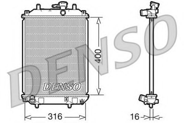DRM35001 DENSO Cooling System Radiator, engine cooling
