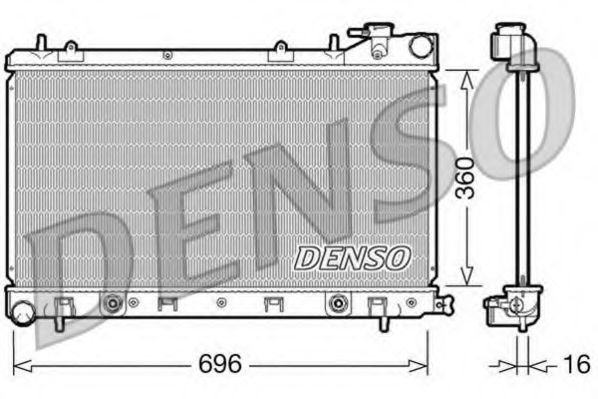 DRM36002 DENSO Cooling System Radiator, engine cooling