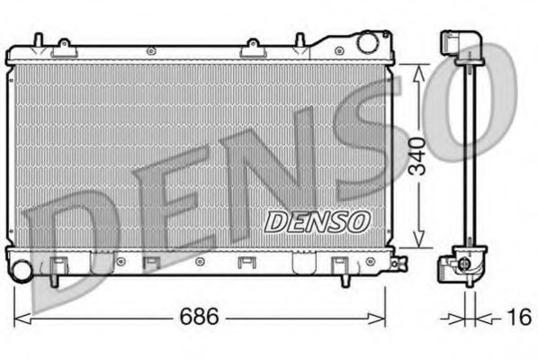 DRM36003 DENSO Radiator, engine cooling
