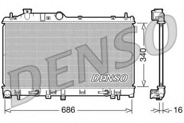 DRM36008 DENSO Cooling System Radiator, engine cooling