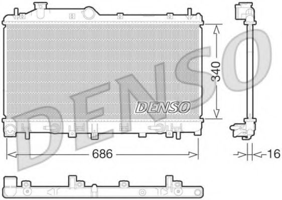 DRM36015 DENSO Cooling System Radiator, engine cooling
