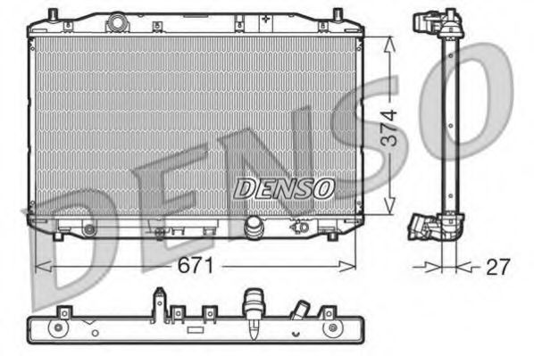 DRM40006 DENSO Cooling System Radiator, engine cooling