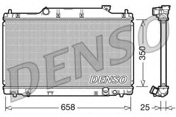 DRM40007 DENSO Cooling System Radiator, engine cooling
