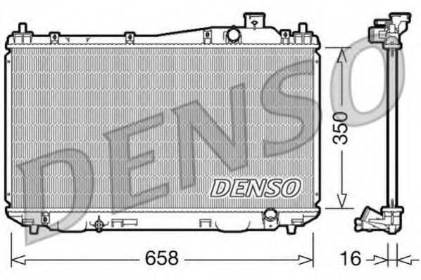 DRM40009 DENSO Cooling System Radiator, engine cooling
