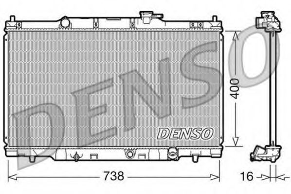DRM40011 DENSO Cooling System Radiator, engine cooling