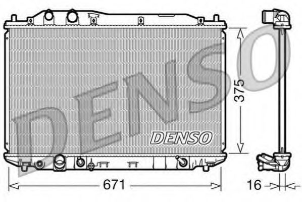 DRM40018 DENSO Cooling System Radiator, engine cooling