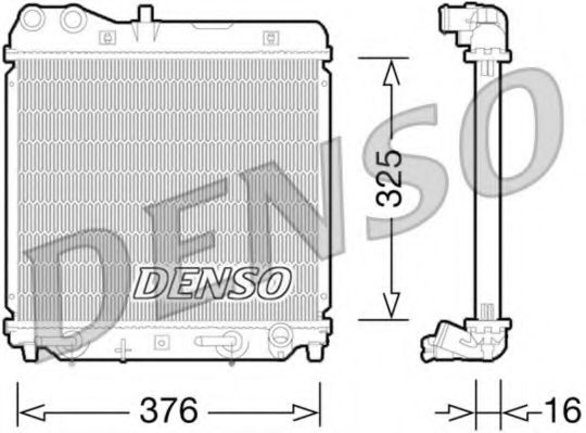 DRM40026 DENSO Cooling System Radiator, engine cooling
