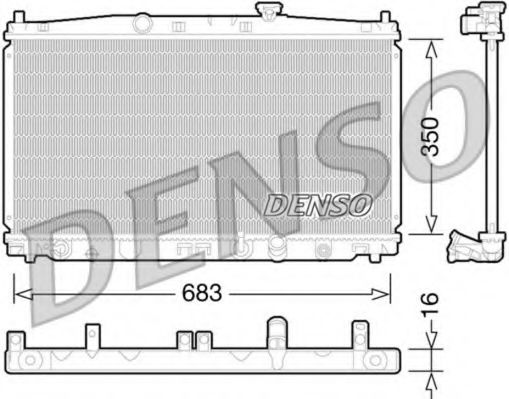 DRM40032 DENSO Cooling System Radiator, engine cooling