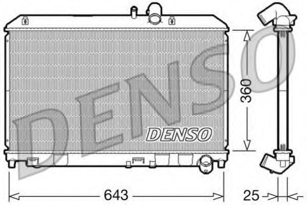 DRM44013 DENSO Cooling System Radiator, engine cooling