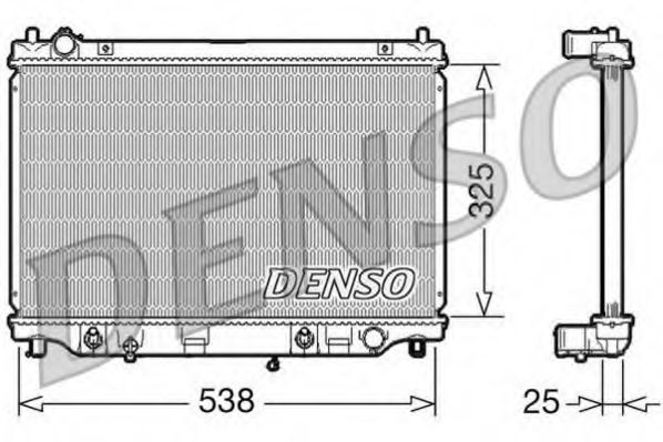 DRM44014 DENSO Cooling System Radiator, engine cooling