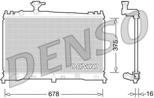 DRM44027 DENSO Cooling System Radiator, engine cooling