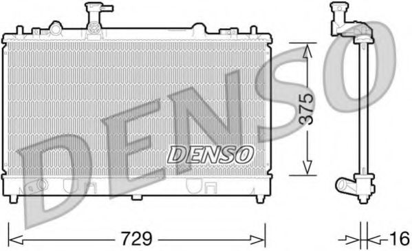 DRM44028 DENSO Cooling System Radiator, engine cooling