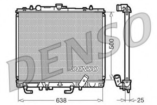 DRM45016 DENSO Cooling System Radiator, engine cooling