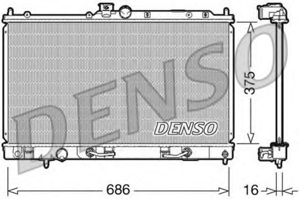 DRM45024 DENSO Cooling System Radiator, engine cooling