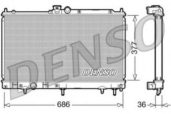 DRM45026 DENSO Cooling System Radiator, engine cooling