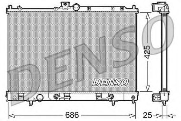 DRM45027 DENSO Охлаждение Радиатор, охлаждение двигателя