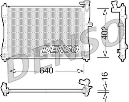DRM45033 DENSO Cooling System Radiator, engine cooling