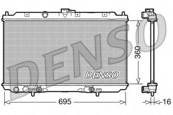DRM46024 DENSO Cooling System Radiator, engine cooling