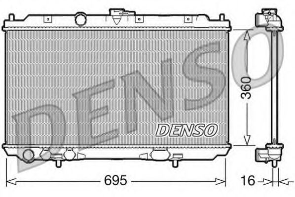 DRM46027 DENSO Cooling System Radiator, engine cooling